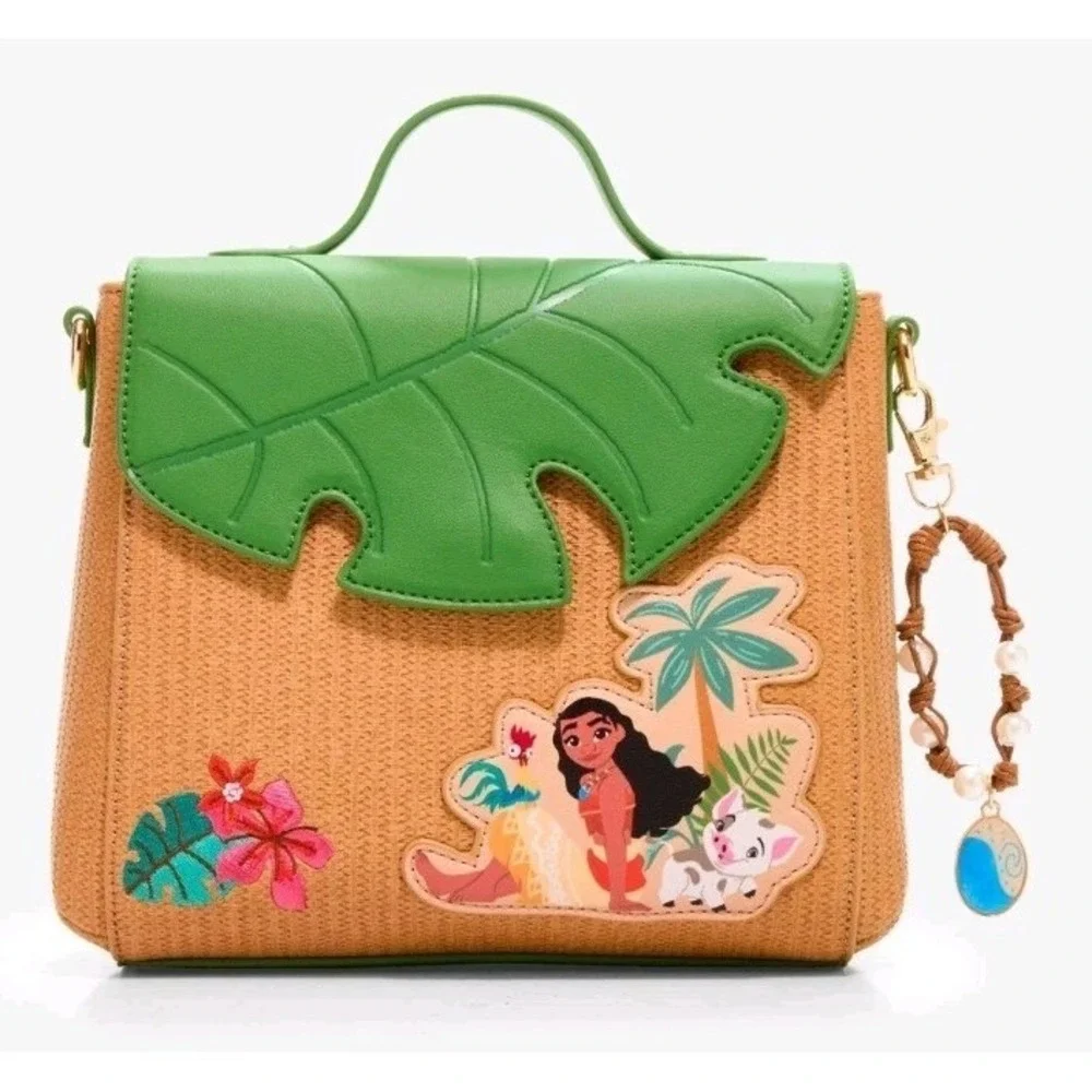 Her Universe Disney‎ Moana & Pua Rattan Leaf Crossbody Bag Charm Heart & Wallet